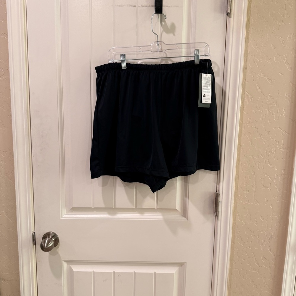 Maxine by Hollywood Black Athletic Swim with Built-In Shorts